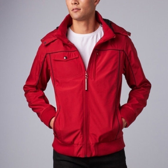 Baubax Men’s Water Resistant Bomber Travel Jacket in Red With A Hood sz M - Picture 3 of 16